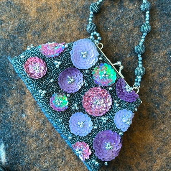 Handmade Bijoux Sequin Pearl & Zircon Bag | Made in Italy | Luxury Evening Bag - Picture 9 of 9